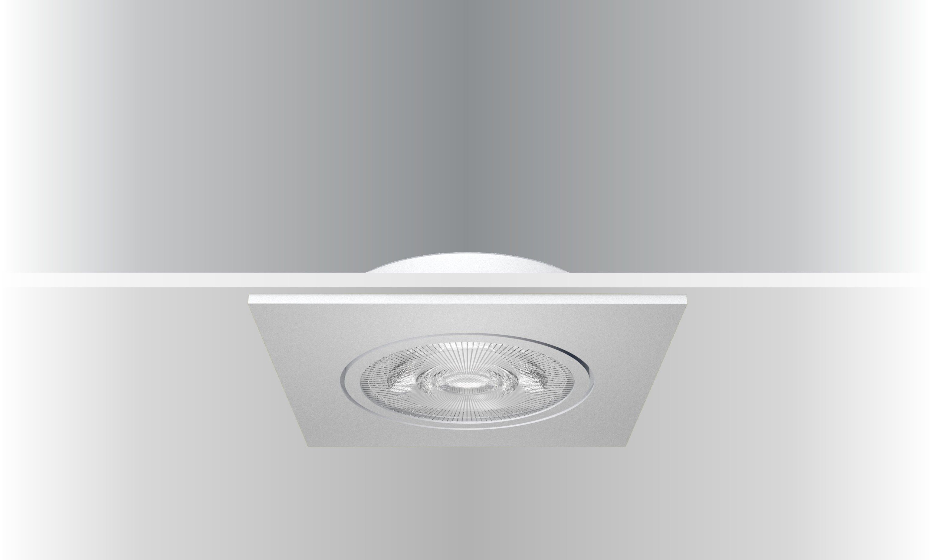 Synergy 21 LED Deckeneinbauspot Helios silber quadratischschwenkbar neutralweiß