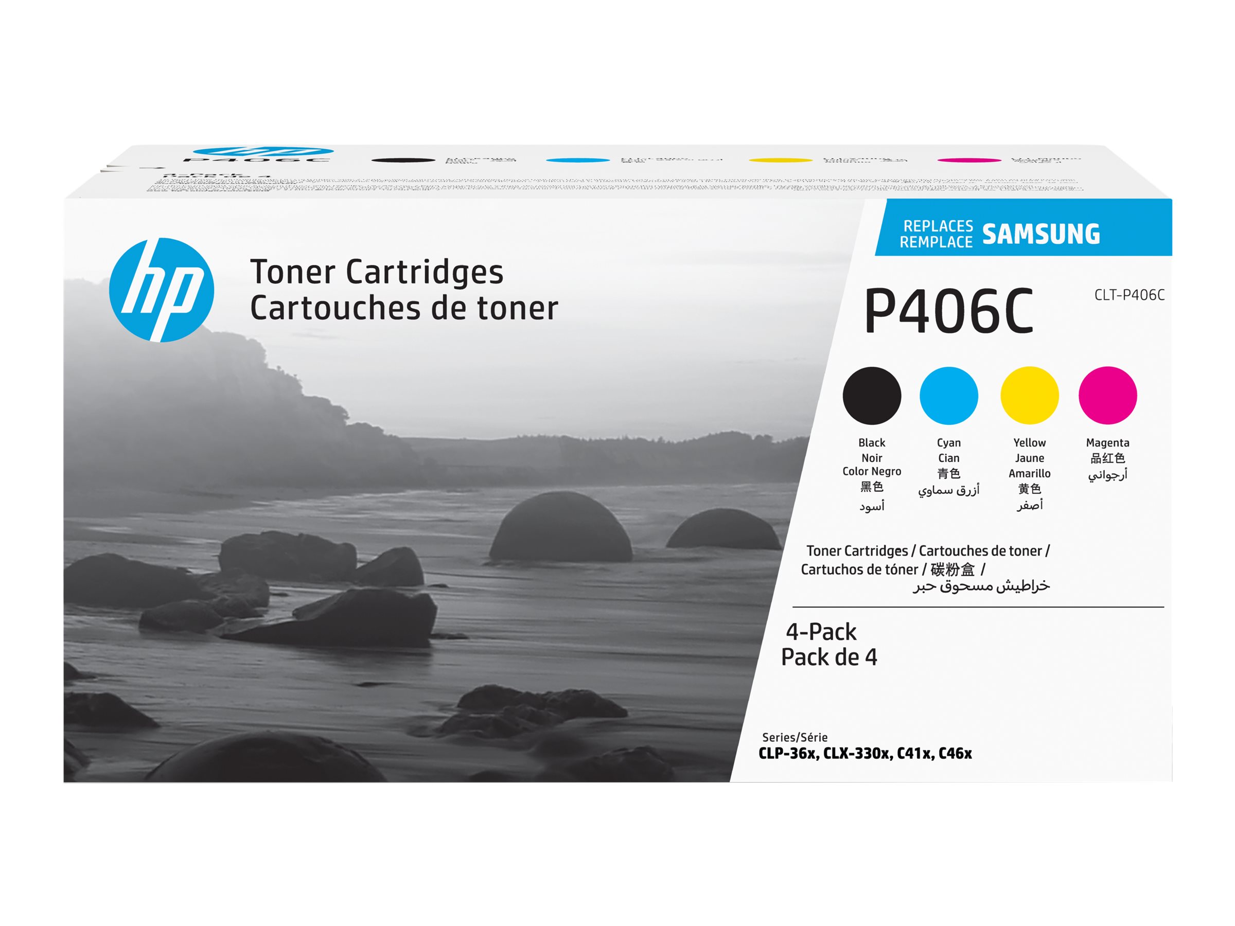 Samsung CLT-P406C 4-pack Cyan/Magenta/Yellow/Black Original Toner Cartridge