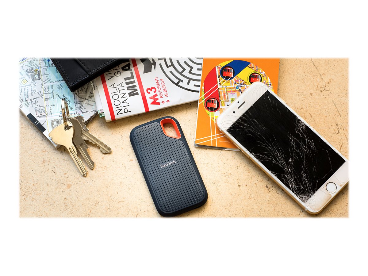 SANDISK Extreme 4TB Portable SSD up to 1050MB/s Read and 1000MB/s Write Speeds USB 3.2 Gen 2 2-meter drop protection and IP55