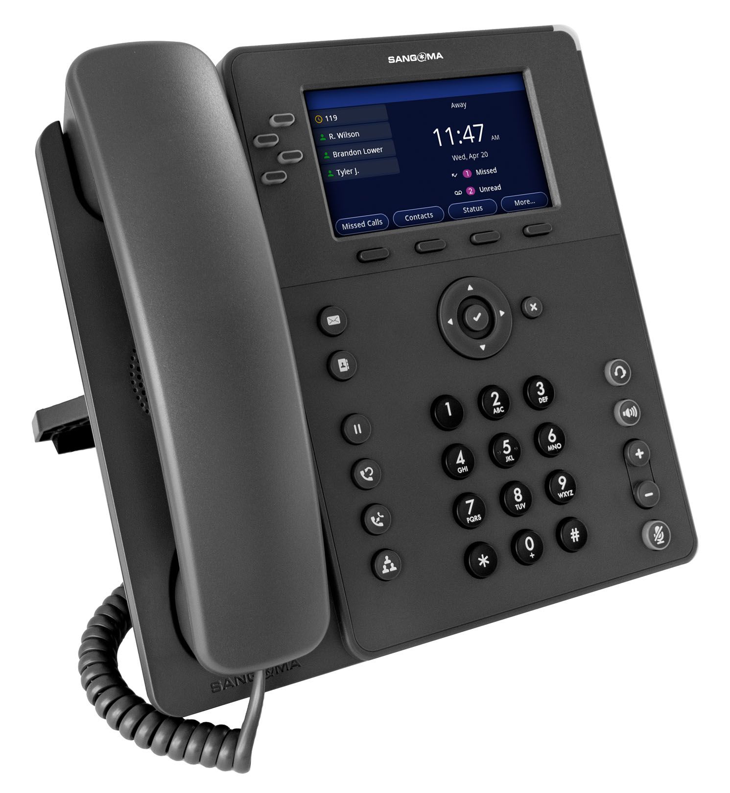 Sangoma Sangoma P320, 4-Line, HD Voice, Gigabit Ethernet, 1 x USB, 4.3" IPS Color Display **packed in cartons of Quantity 6. Pallets contain 24 cartons, totaling 144 telephones per pallet.