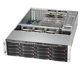 Supermicro SuperChassis 836BE1C-R1K23B - 3U, DP / UP, 16x SAS3/SATA3, 7x FF, 1200W (Redundant, Titanium)