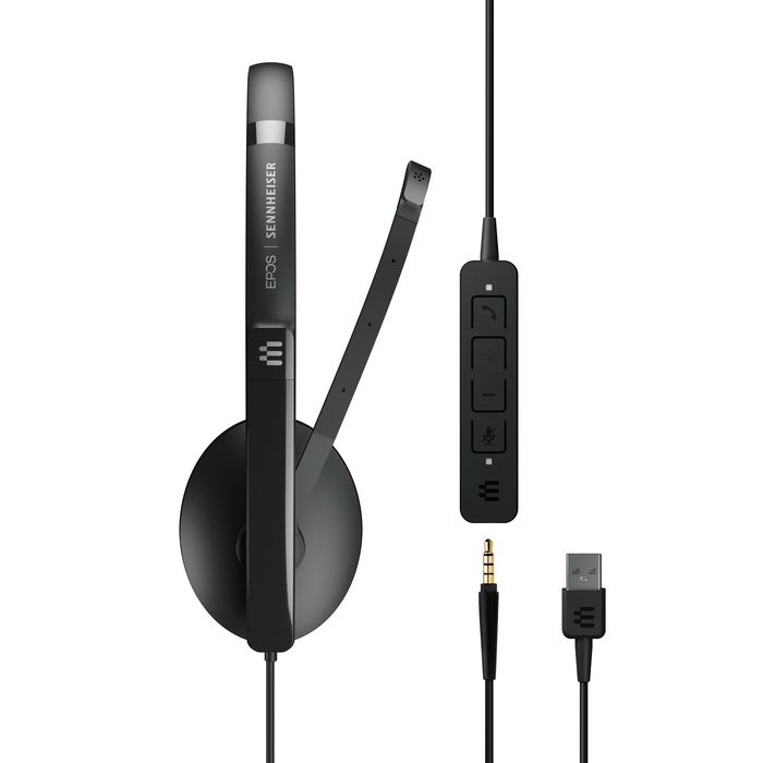 EPOS ADAPT 100 Series headset on-ear wired USB 3.5 mm jack black Optimised for UC