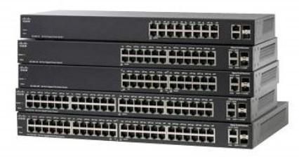 Cisco SG200-50P, 48x 10/100/1000 Gigabit, 24x PoE ports, 2x combo mini-GBIC, EU