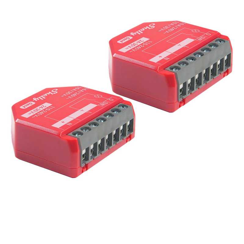 Shelly 1PM Gen4 2-Pack | Relay module | Single-channel, Zigbee, WiFi, Bluetooth, Matter