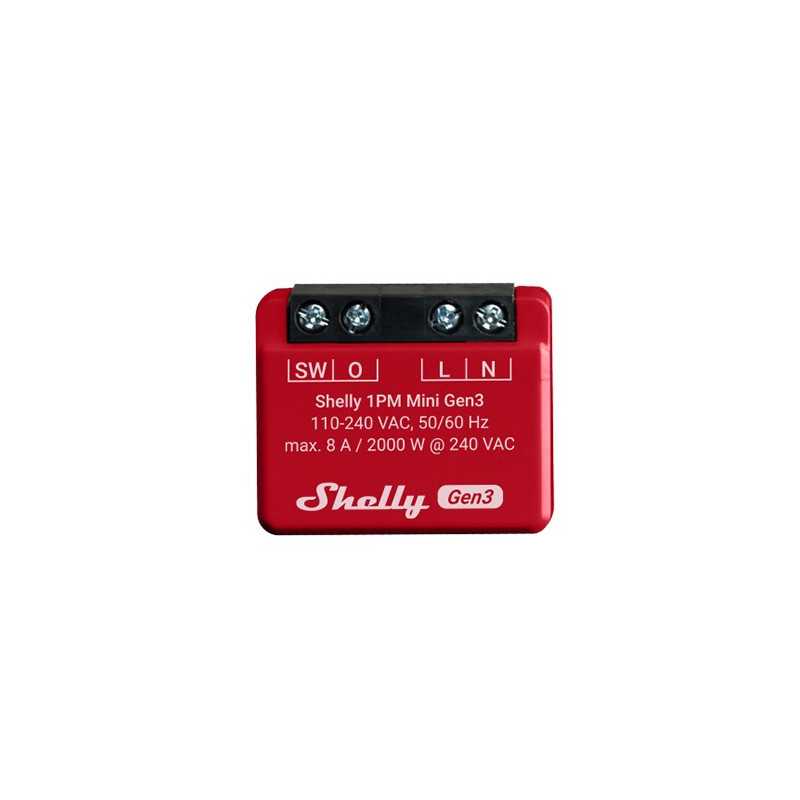 Shelly 1PM Mini Gen3 | Relay module | WiFi, Bluetooth, with power measurement