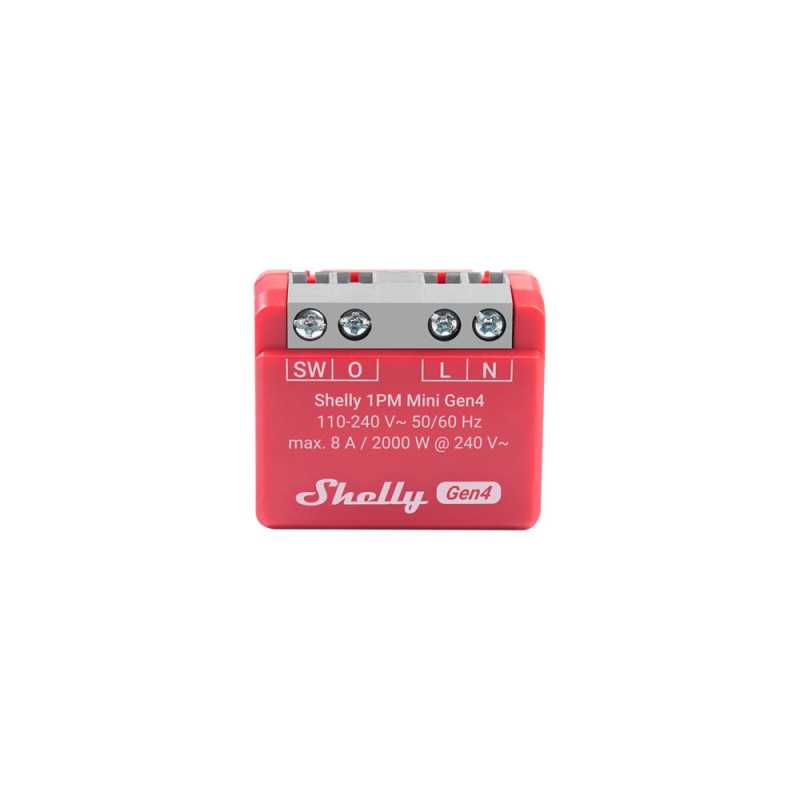 Shelly 1PM Mini Gen4 | Relay module | Single-channel, Zigbee, WiFi, Bluetooth, Matter