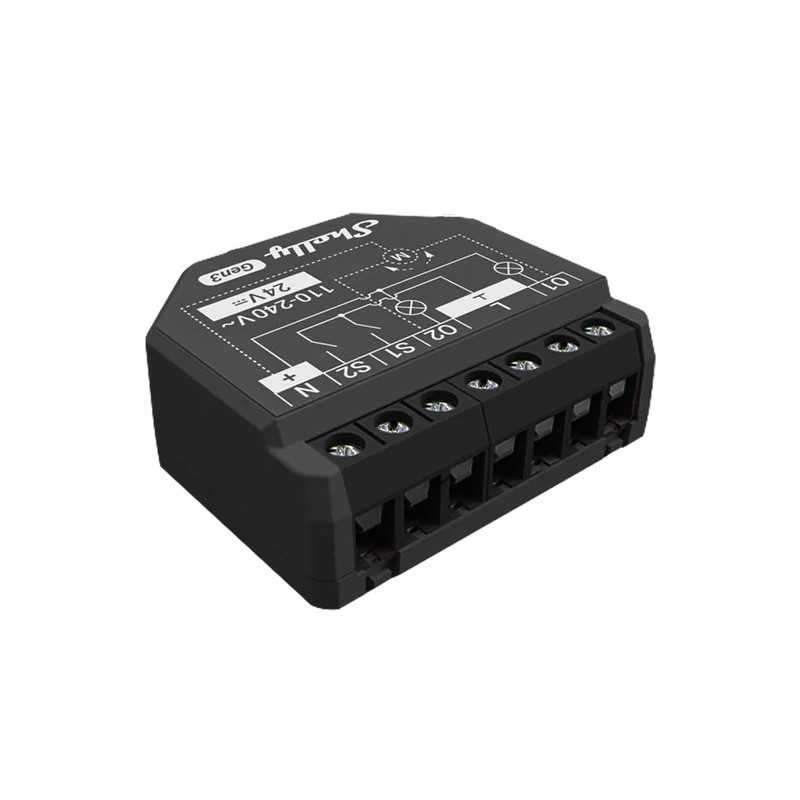 Shelly 2PM Gen3 | Relay module | WiFi, Bluetooth, with power measurement and blinds control, two-channel