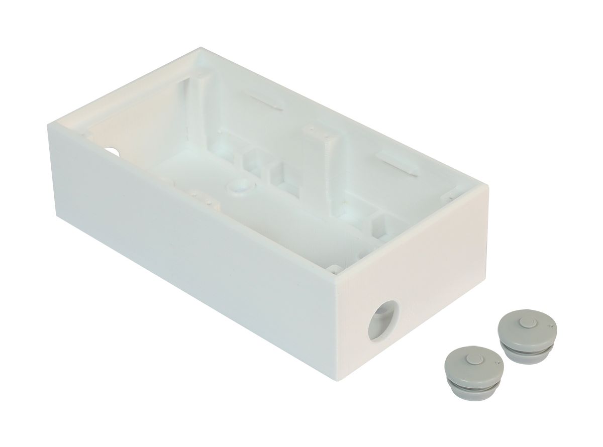 Shelly accessories / surface-mounted housing double for Shelly Wall Switch, 45mm (for Shelly Socket)