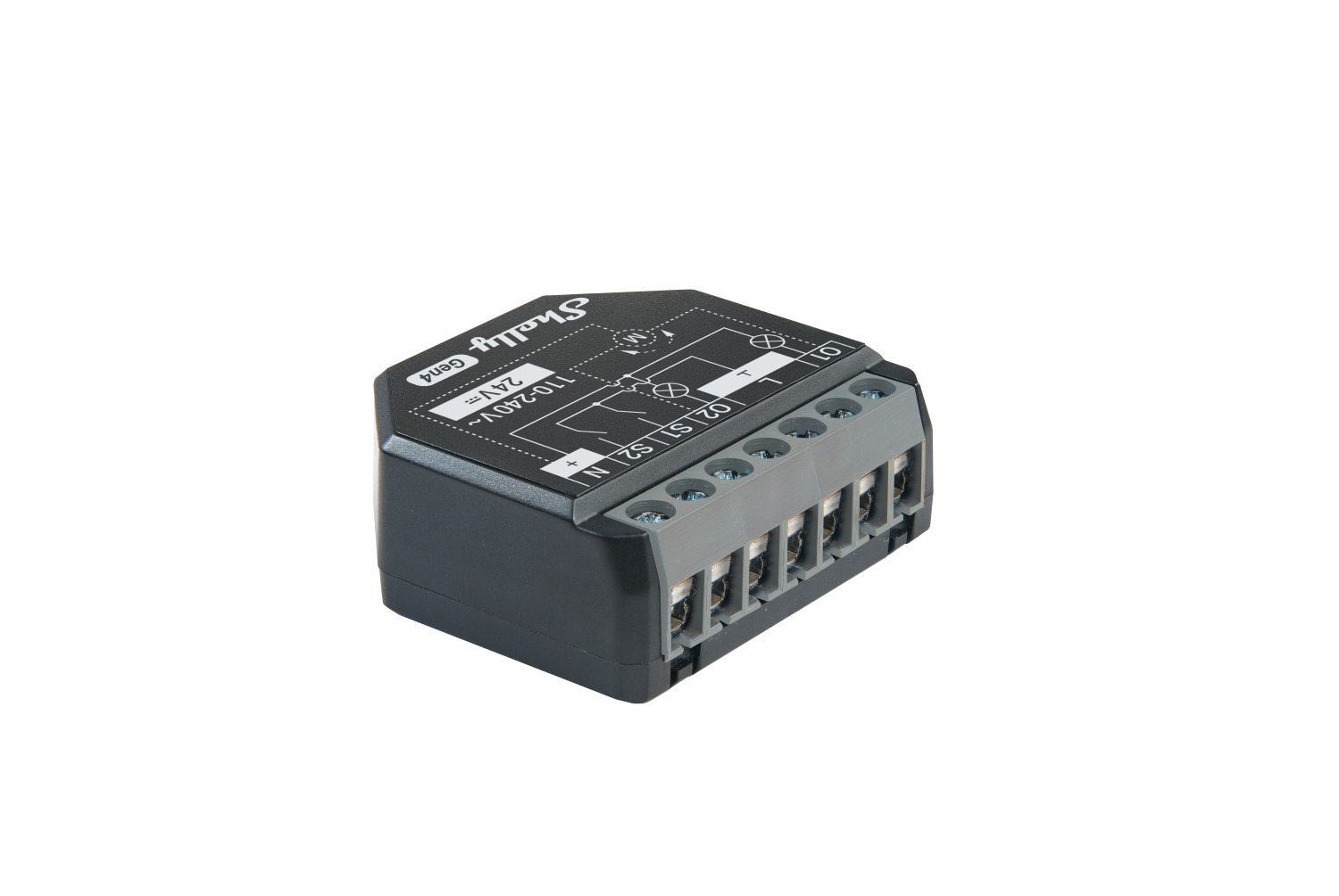 Shelly · Flush-mounted · \"2PM Gen4 pack of 4\" · Relay · max 16A · 2 channels · Measuring function · WLAN · Matter · Zigbee · Bluetooth