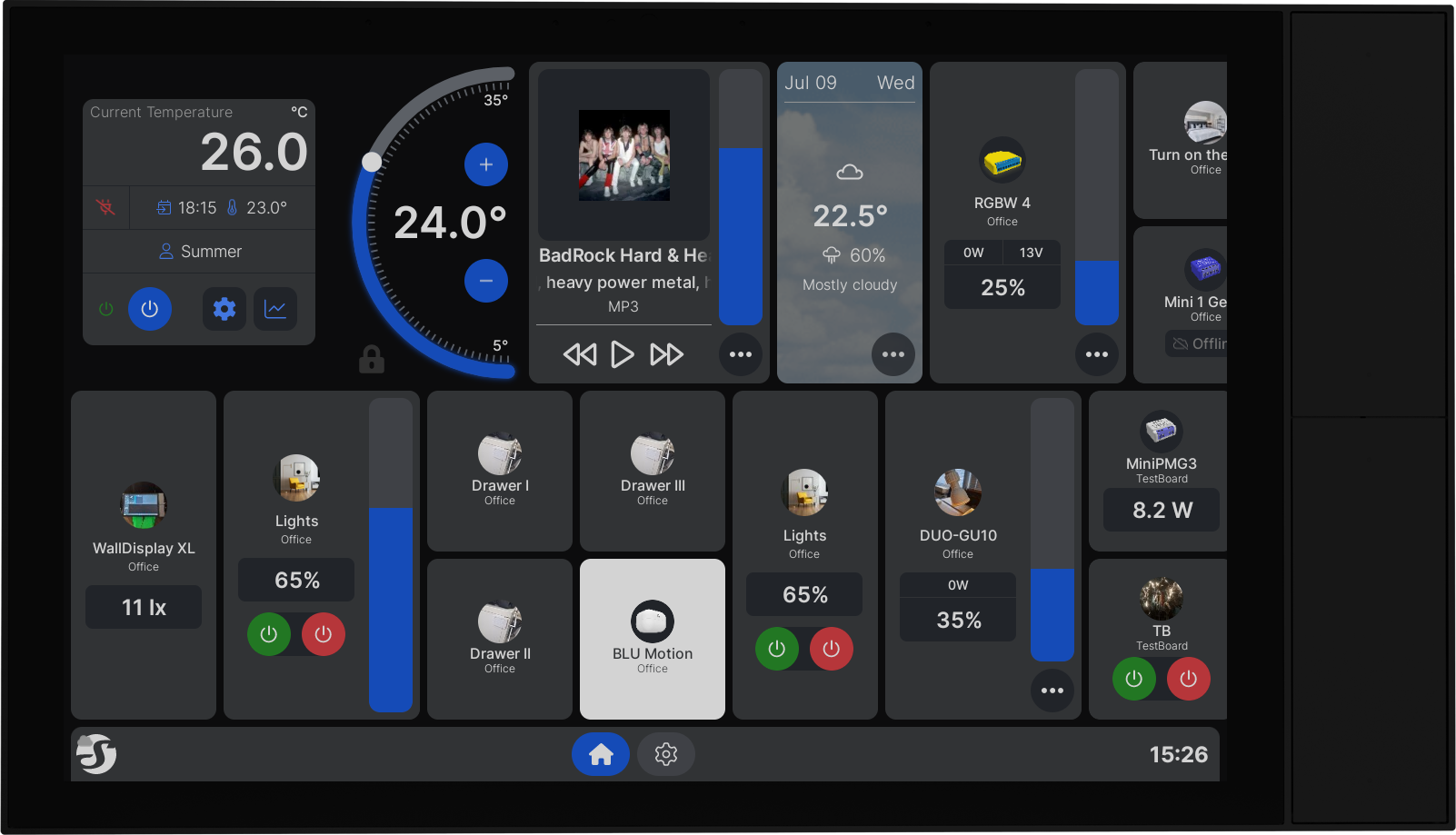 Shelly · Flush-mounted · \"Wall Display XL Black\" · Control center · 10.1\" · WLAN · BT · black