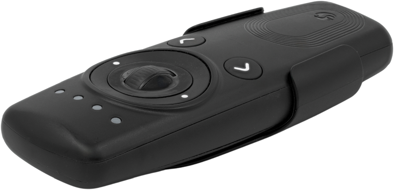 Shelly · Plug & Play · \"Blu Remote Control ZB black\" · Remote control incl. holder · BT · Zigbee · 4 channels · Gesture control · Scroll wheel · 2x AAA