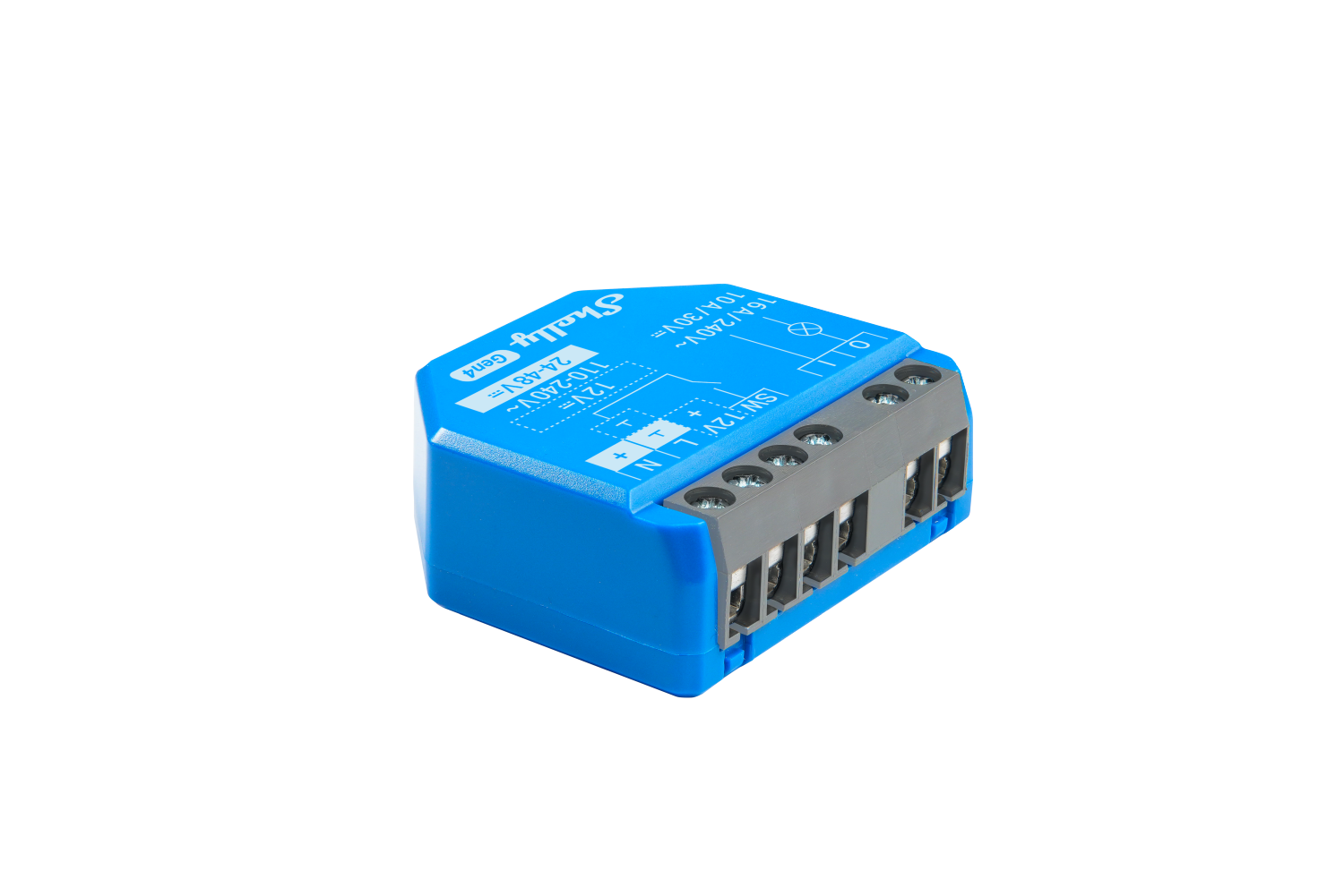 Shelly · Unterputz · \"1 Gen4 4er Pack\" · Relay · max 16A · 1 channel · WLAN · Matter · Zigbee · Bluetooth