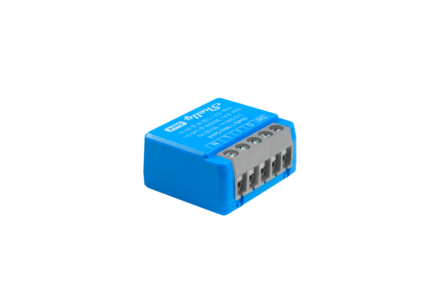 Shelly · Unterputz · \"1 Mini Gen4\" · Relay · max 8A · 1 channel · WLAN · Matter · Zigbee · Bluetooth