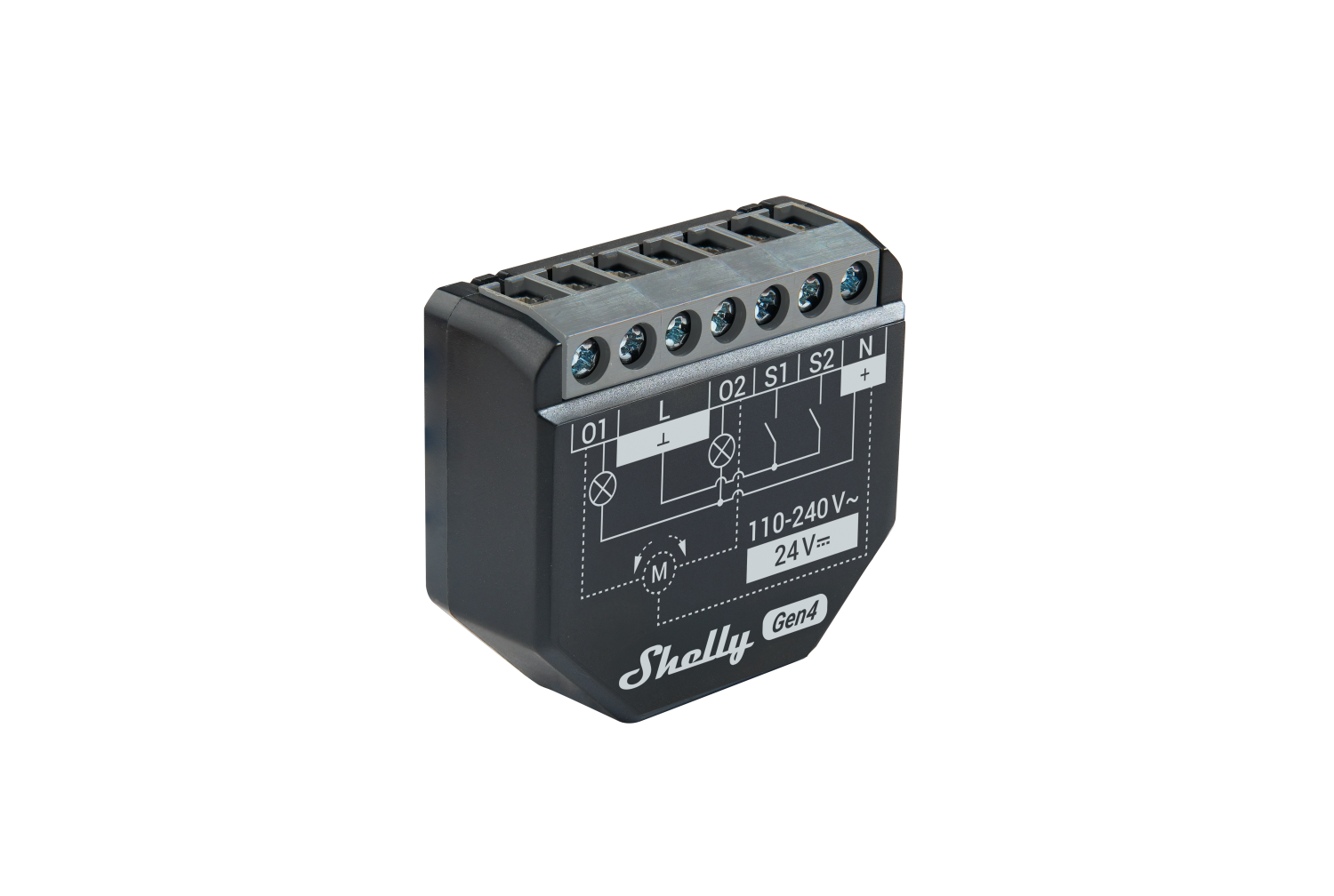 Shelly · Unterputz · 2PM Gen4 · Relais · max 16A · 2 Kanäle · Messfunktion · WLAN · Matter · Zigbee · Bluetooth