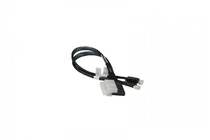 Supermicro Slimline SAS x8 to 2 x OCuLink (x4) 28cm Cable