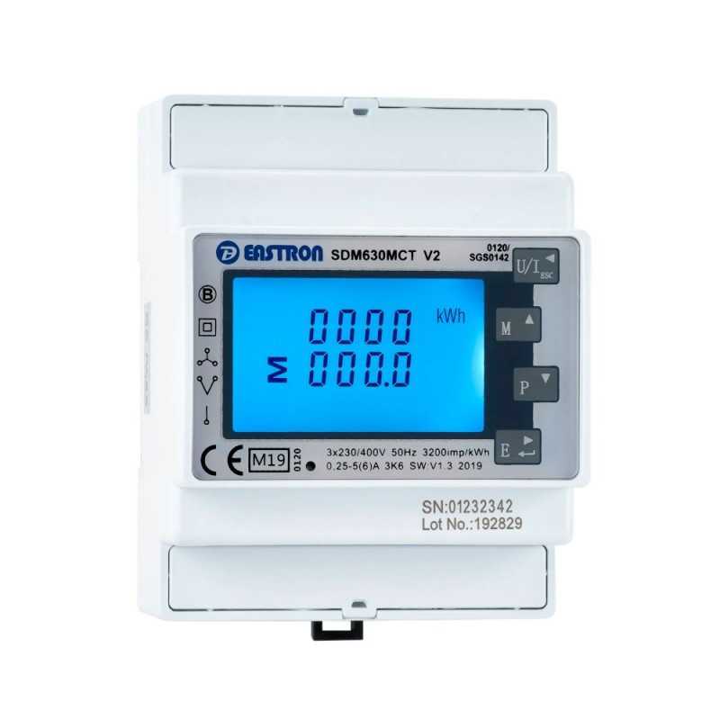Solplanet accessories // 3-phase energy meter for Solplanet inverters / Eastron SDM630-MCT / semi-indirect measurement using