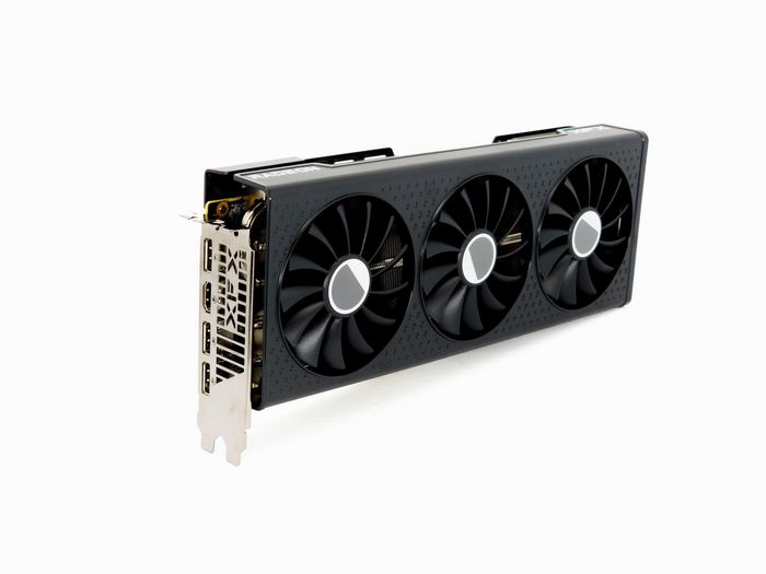 XFX 16 GB, GDDR6, 128-bit, PCI Express 4.0, 2810 MHz boost clock, HDMI, 3x DisplayPort, 2x 8-pin, 2.5 slot