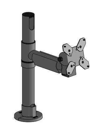 Ergonomic Solutions 400mm, +10/-90, Black