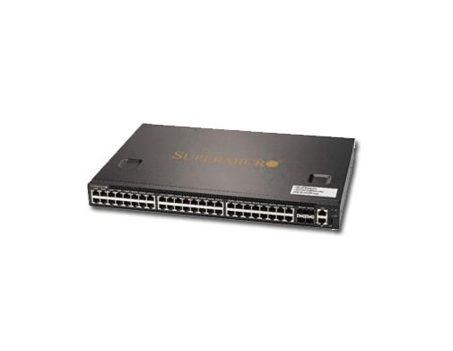 Supermicro 48x 1G RJ-45, 4x 10G SFP+, RJ-45, USB 2.0, 2 GB DRAM, 8 GB SSD, 200 W PSU, 1U, 434x320x44 mm