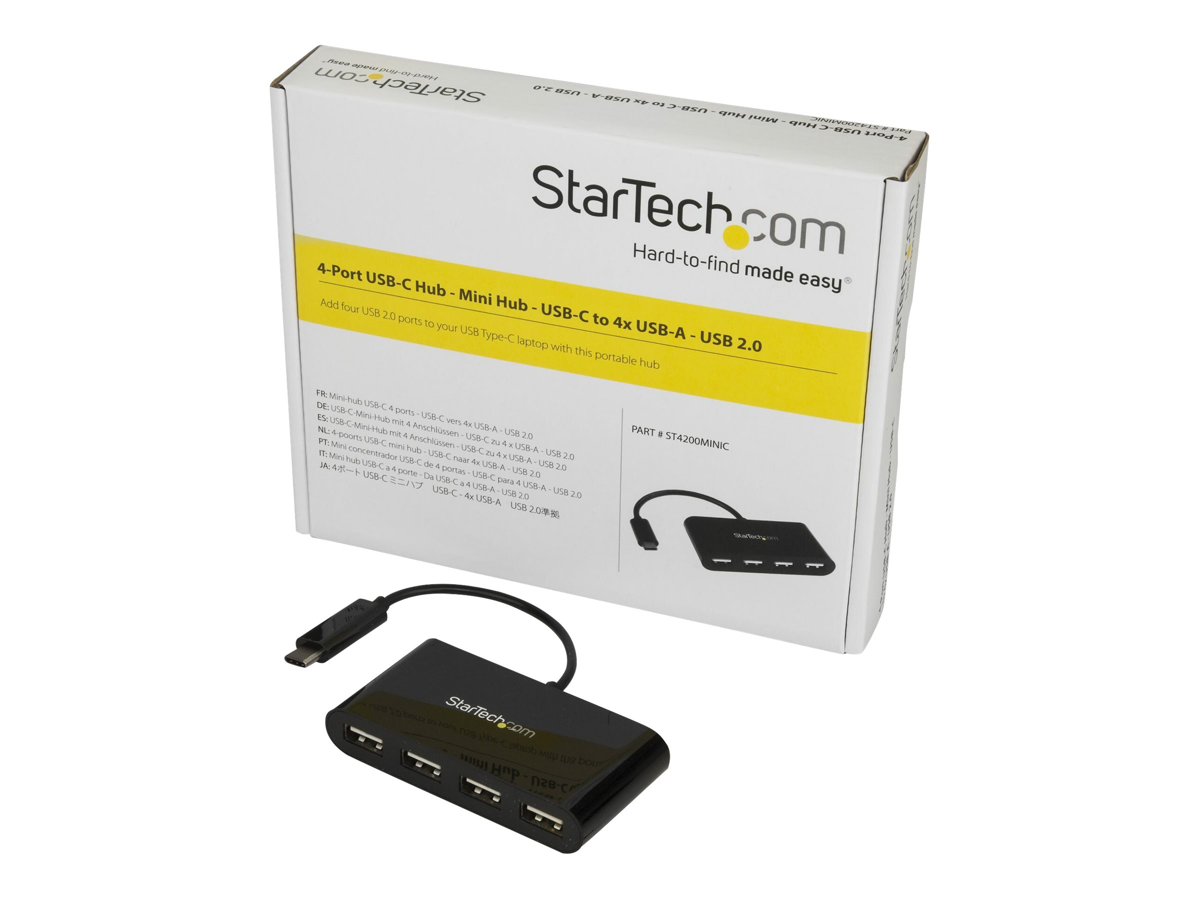 Hub USB C - 4 Port - C to 4x A - USB 2.0
