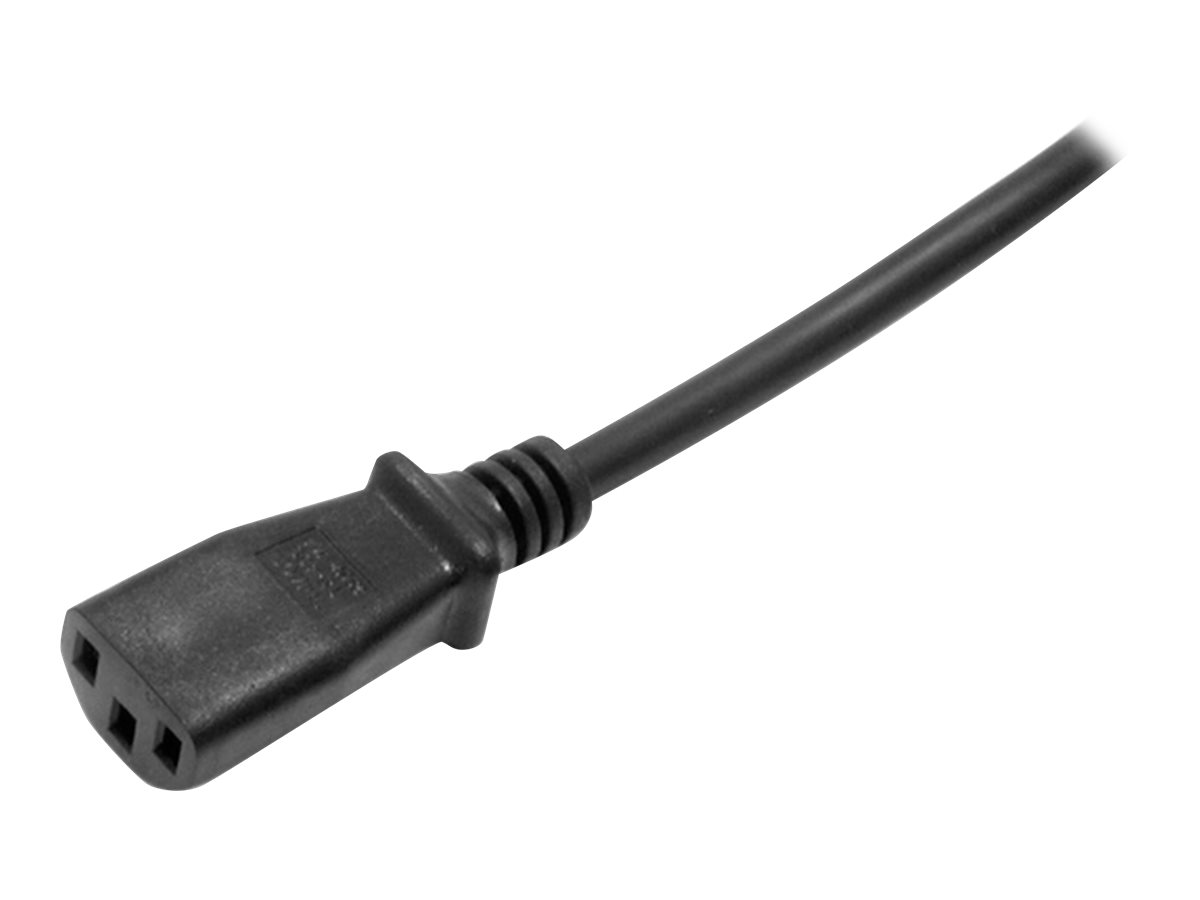 StarTech.com 2m (6ft) Computer Power Cord, 18AWG, EU Schuko to C13 Power Cord, 250V 10A, Black Replacement AC Cord, TV/Monitor Power Cable, Schuko CEE 7/7 to IEC 60320 C13 Power Cord - PC Power Supply Cable