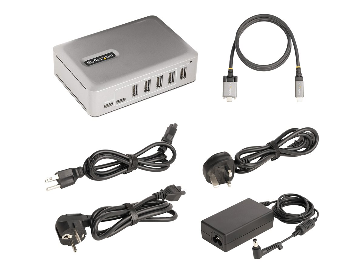 7-Port USB-C Hub Self-Powered 10Gbps