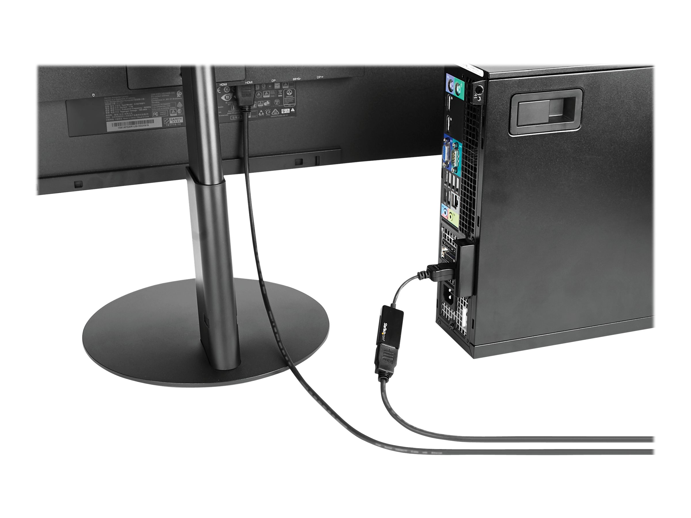 StarTech.com DisplayPort to HDMI Adapter - 4K 60Hz Active DP 1.4 to HDMI 2.0 Video Converter - DP to HDMI Monitor/TV/Display Cable Adapter Dongle - Latching DP Connector