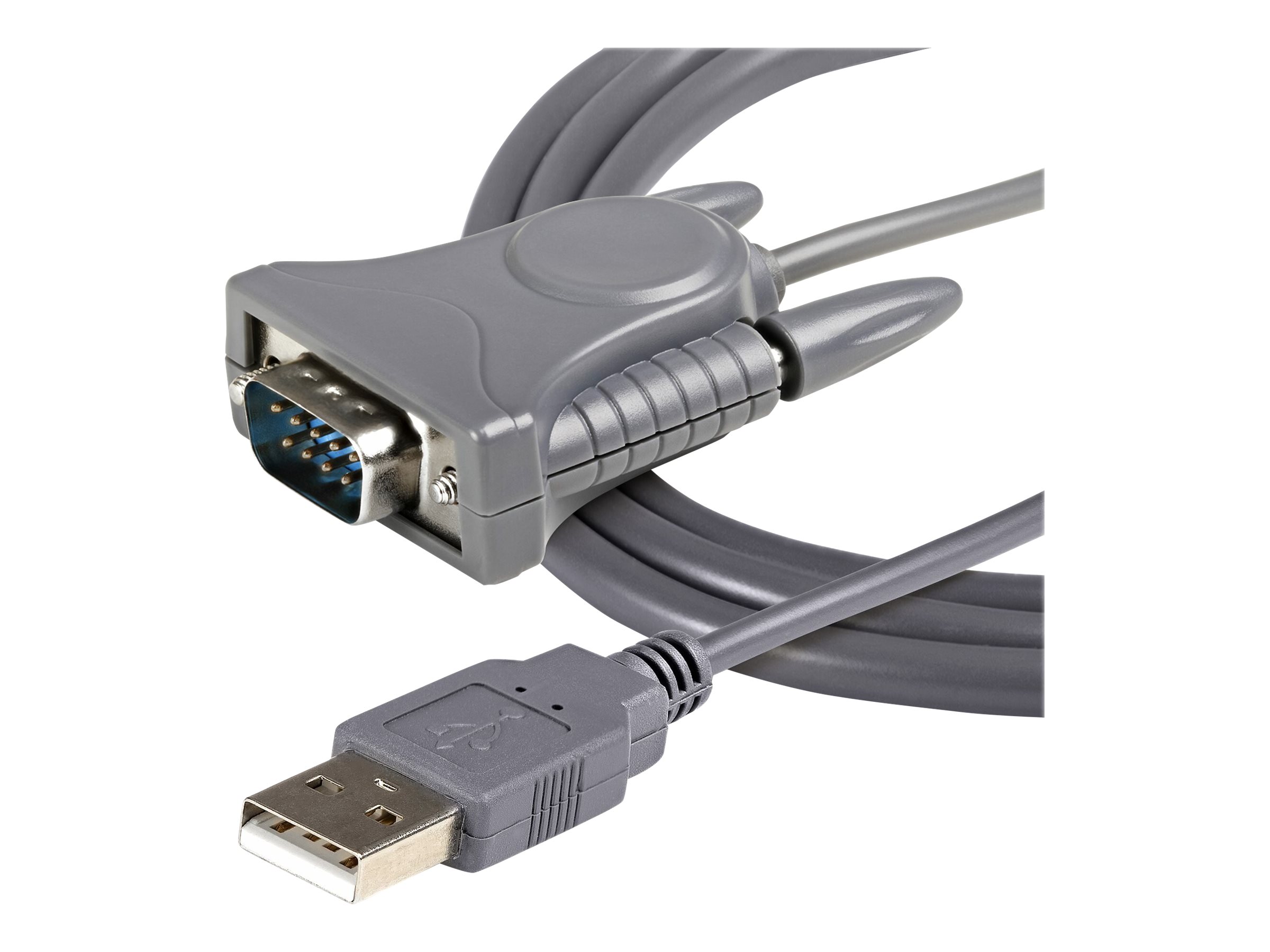 StarTech.com 3ft (91cm) 1-Port USB to Serial Cable, DB9/DB25 RS232 to USB Converter, Prolific, USB to Serial Adapter