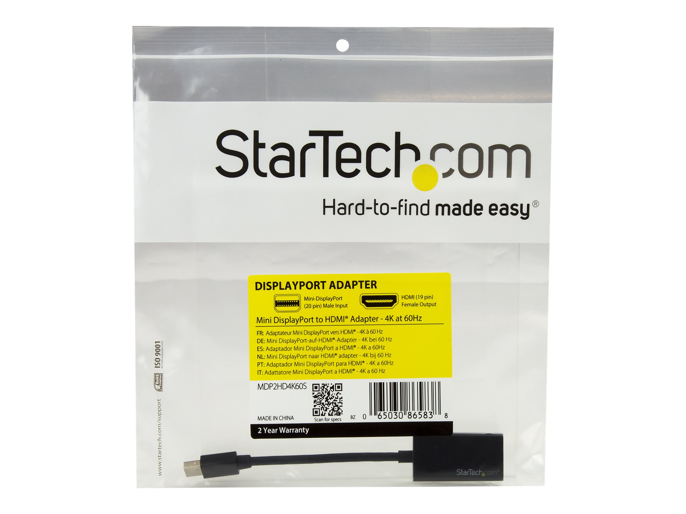 Mini DisplayPort to HDMI Adapter 4K 60Hz
