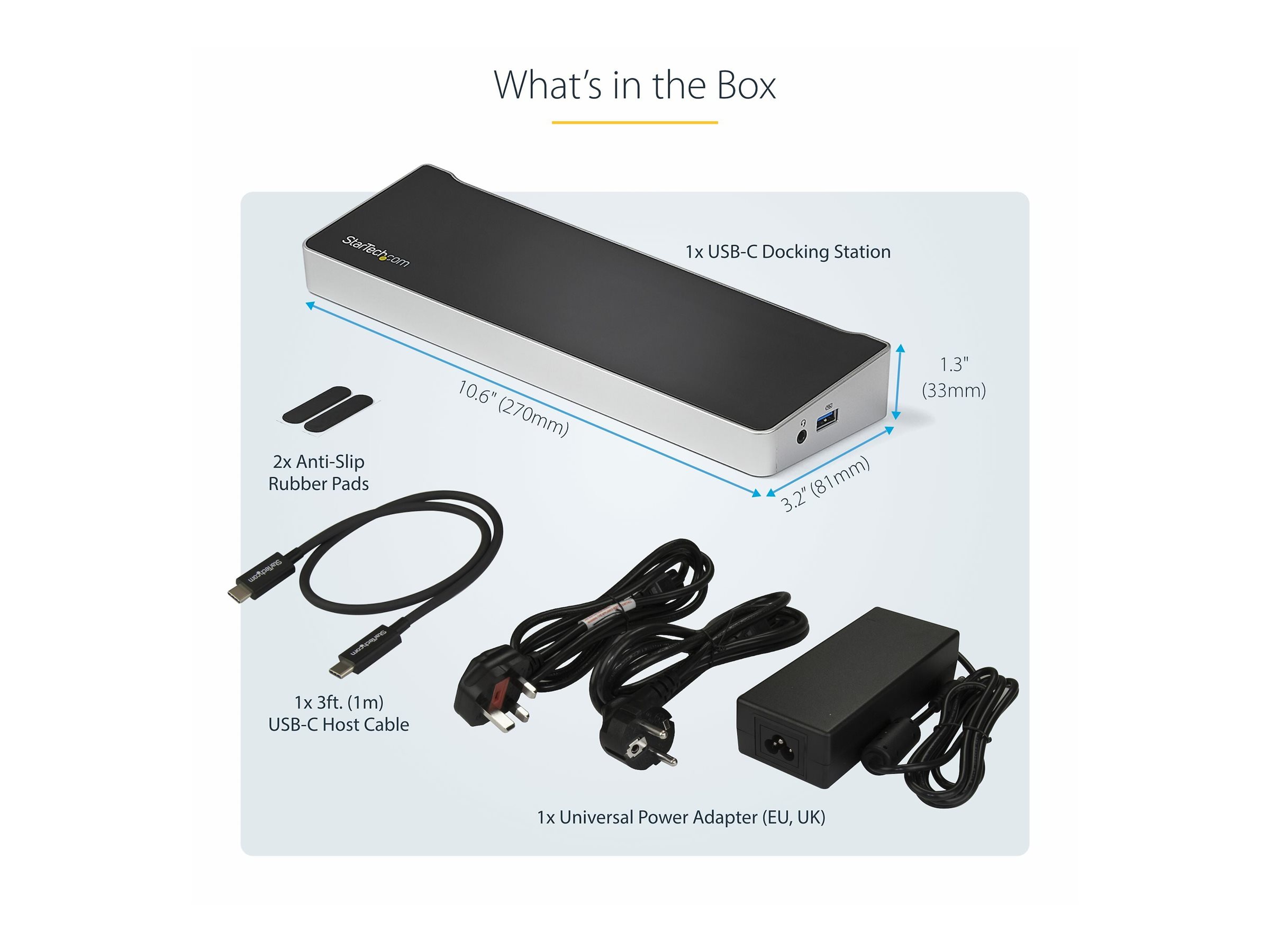 USB-C Dock - Triple 4K Monitor - 100W PD