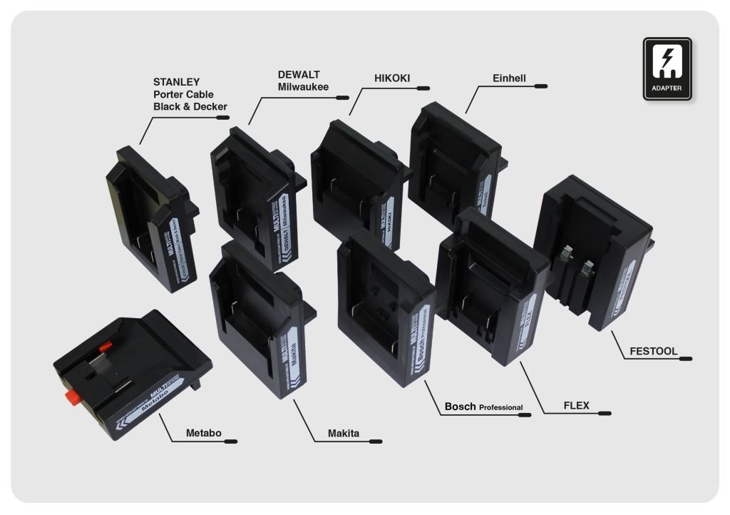 Synergy 21 LED Multi Battery Baustrahler zub Adapter STANLEY Porter Cable Black Decker