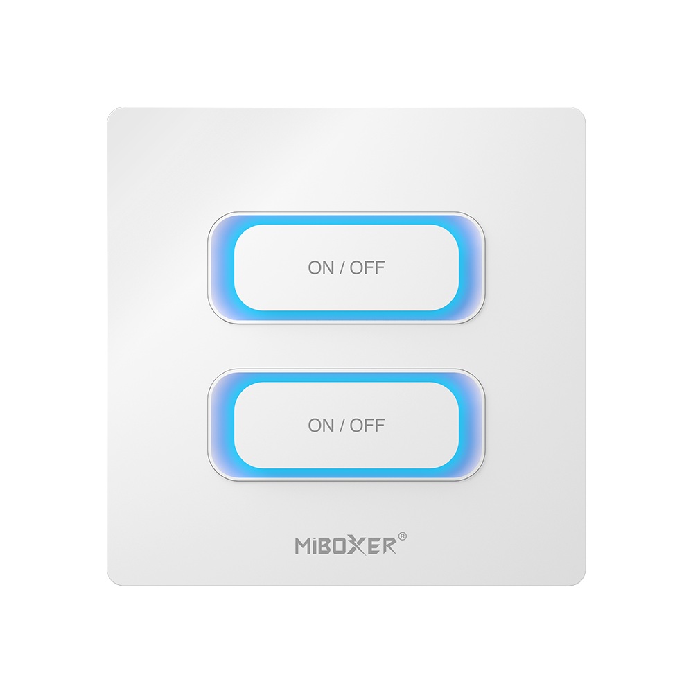 Synergy 21 LED Remote Control 2 Gang Smart Switch Wifi + 2.4GHz Motion Sensor + Dimm *Milight/Miboxer* (w)