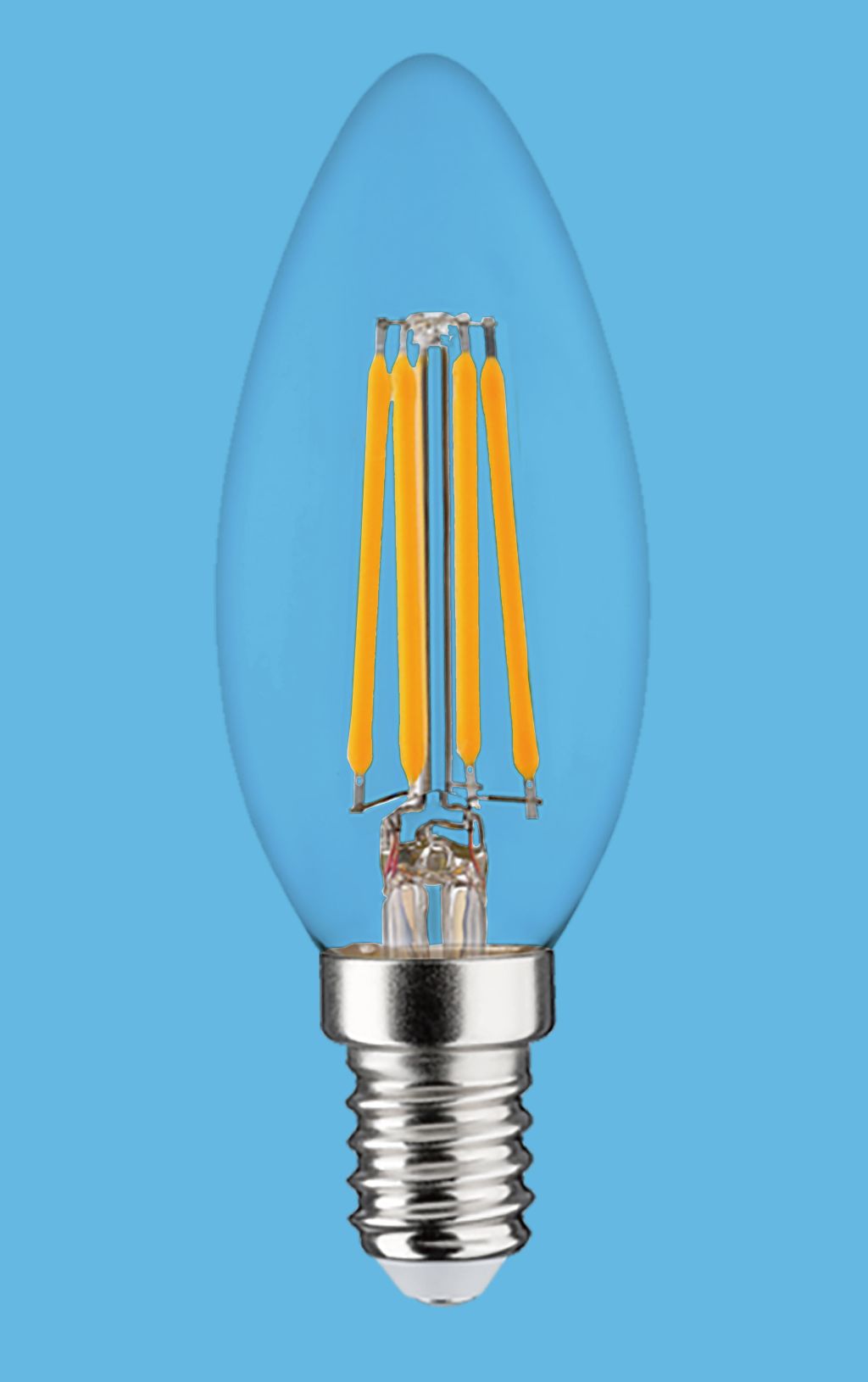 Synergy 21 LED Retrofit E14 Kerze klar 45W ww dimmbar