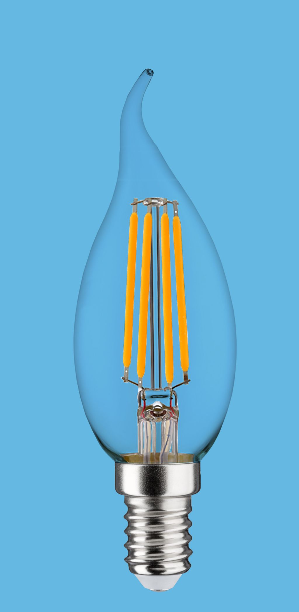 Synergy 21 LED Retrofit E14 Kerze klar geschweift 45W ww dimmbar