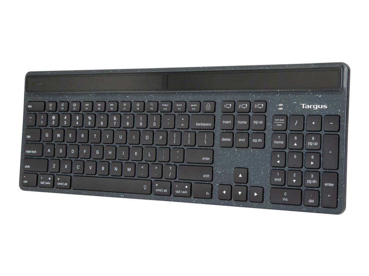 Targus Sustainable Energy Harvesting EcoSmart keyboard Universal Bluetooth QWERTY Nordic Black