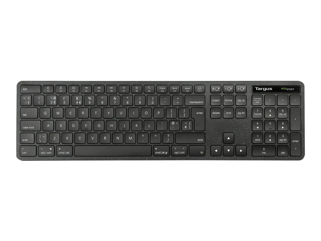 Targus EcoSmart AKB873NO keyboard Universal RF Wireless + Bluetooth QWERTY Nordic Black