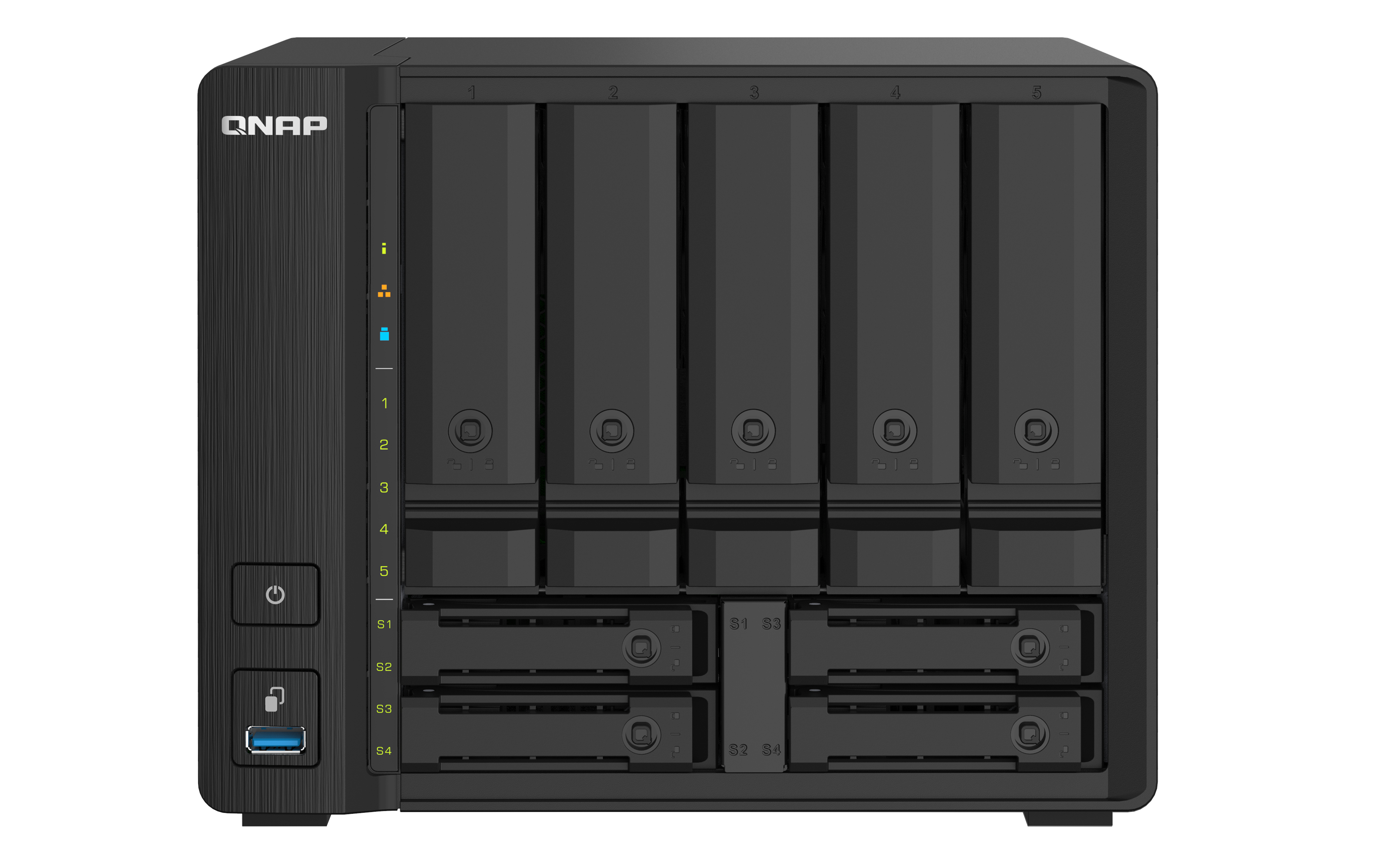 Desktop 9Bay NAS 4GB RAM 10Gbe Black