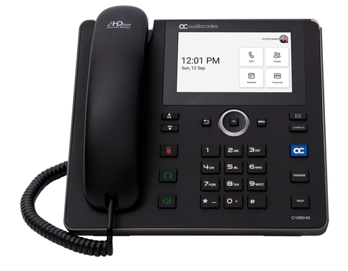 TEAMS C455HD IP-PHONE POE GBE BLACK WITH INTEGRATED BT AND DUA