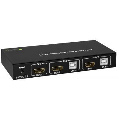Techly 2x1 USB HDMI KVM Switch 4Kx2K
