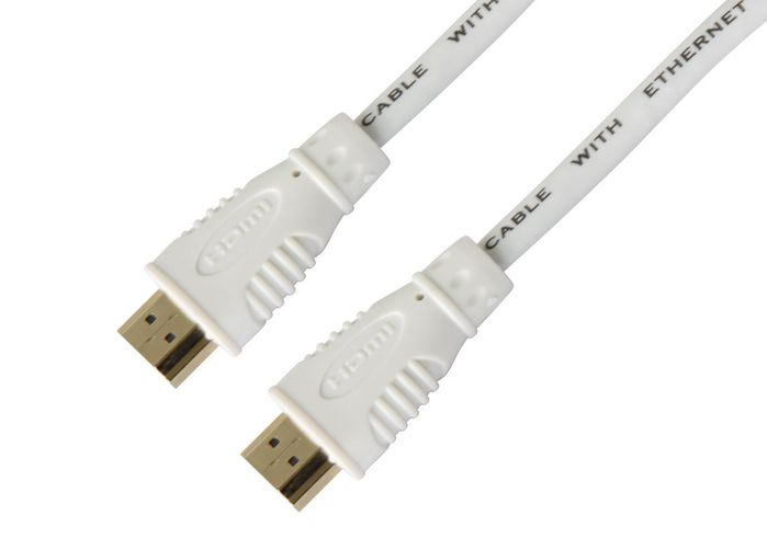 Techly High Speed HDMI with Ethernet cable, 0.5 m, White
