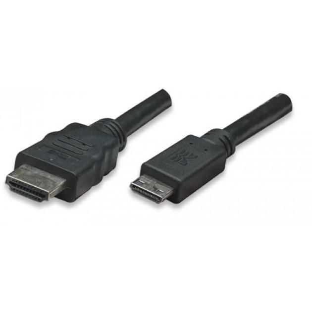 Techly High Speed Cable Mini HDMI to HDMI Male / Male Black 1.8m