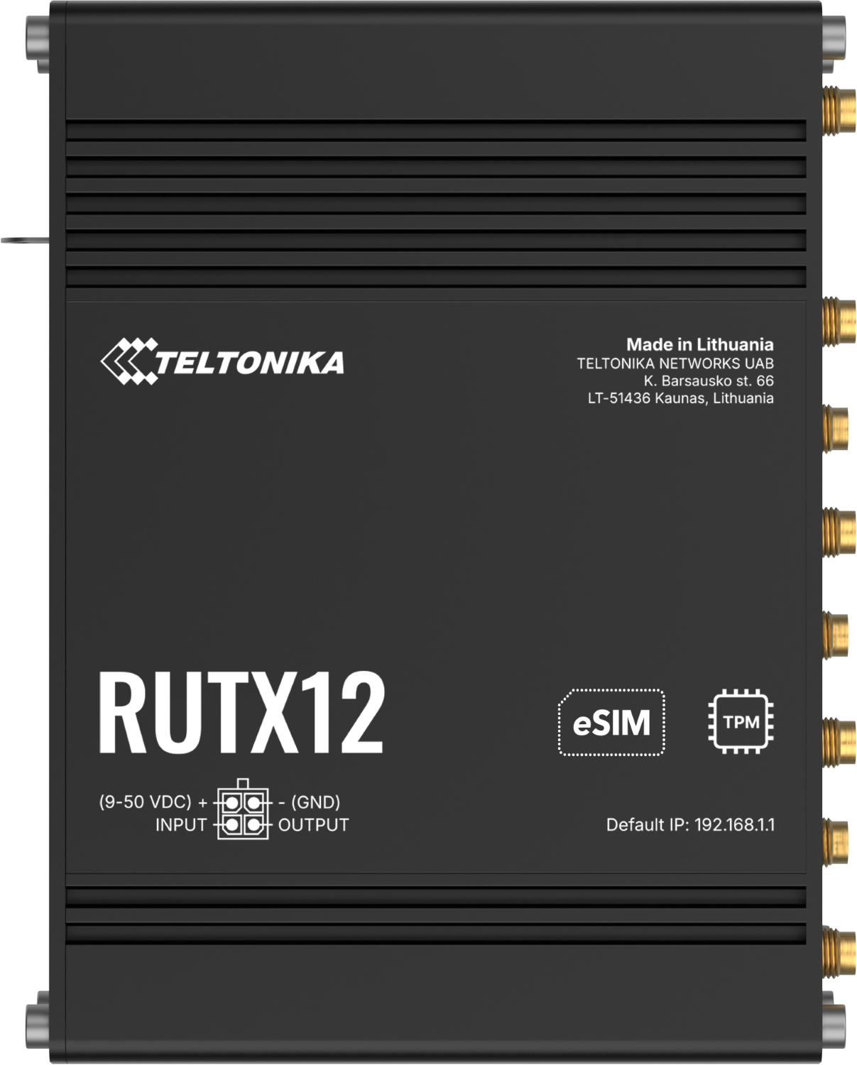 Teltonika · Router · RUTX12 · Dual LTE CAT6 Router WLAN, Dual Band WiFi (Wave-2 802.11ac), 2 SIM