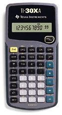 Texas Instruments TI-30XA: 1-line scientific calculator
