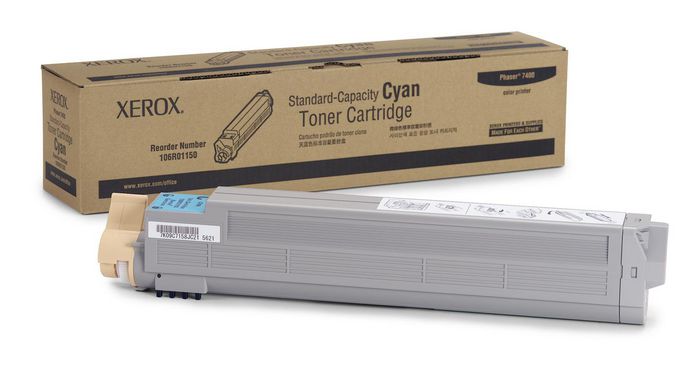 Xerox Xerox Genuine Phaser 7400 Cyan Toner Cartridge (9,000 pages) - 106R01150