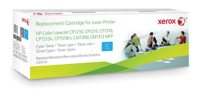 Xerox Cyan toner cartridge. Equivalent to HP CB541A. Compatible with HP Colour LaserJet CM1312 MFP, Colour LaserJet CM1525, Colour LaserJetCP1515N, Colour LaserJetCP1518N
