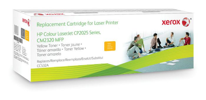 Xerox Yellow toner cartridge. Equivalent to HP CC532A. Compatible with HP Colour LaserJet CM2320 MFP, Colour LaserJet CP2020/CP2025