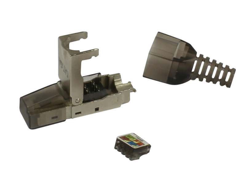 TP connector TP, can be assembled in the field, CAT6A, RJ45, tool-free