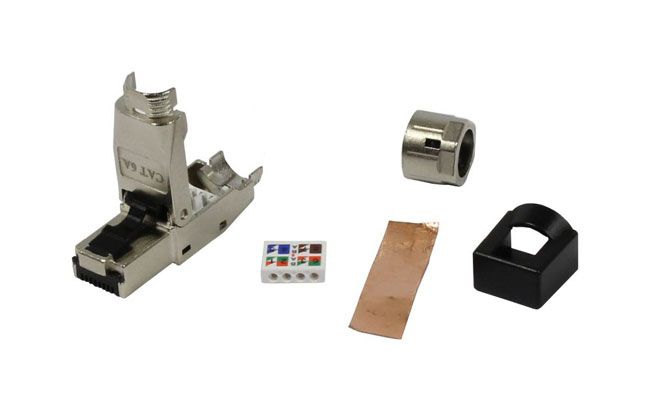 TP connector TP, field assembly, CAT6A, RJ45, tool-free, short, Synergy 21