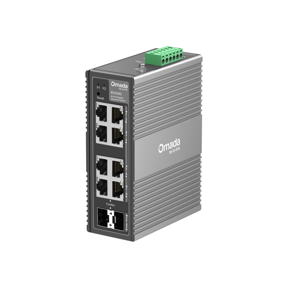 TP-Link Switch Easy Managed Layer 2 8 Port &bull 8x 10/100/1000 Mbps &bull PoEBudget 70 Watt &bull Lüfterlos &bull Omada SDN &bull Modell: IES208G(UN)