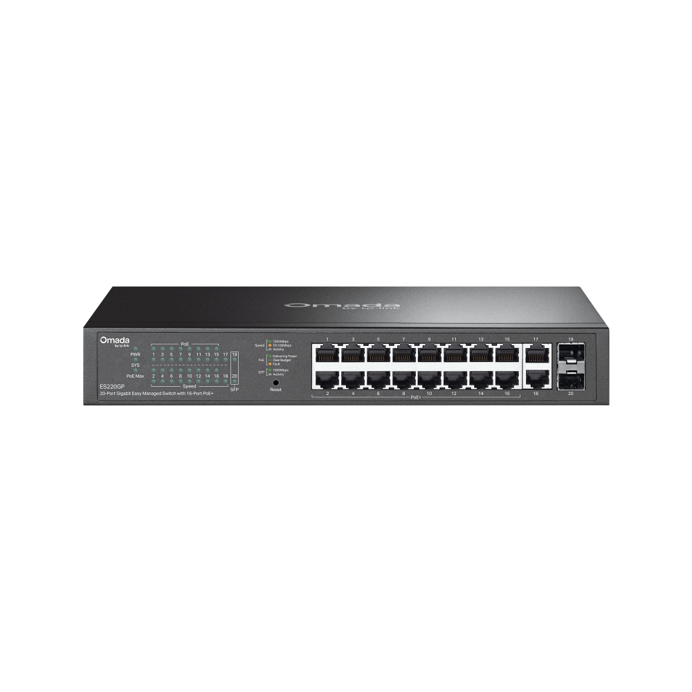 TP-Link Omada ES220GP V1 Switch 20-porte Gigabit Ethernet PoE+